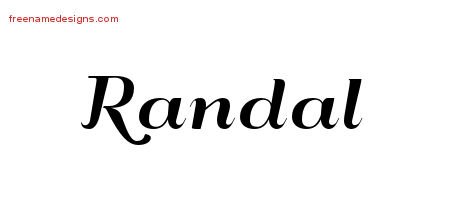 Randal Art Deco Name Tattoo Designs
