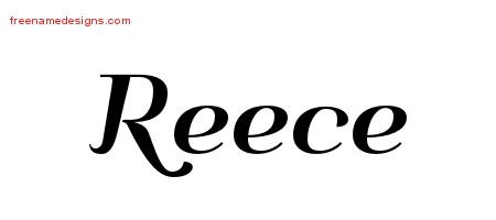 Reece Art Deco Name Tattoo Designs