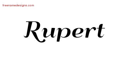 Rupert Art Deco Name Tattoo Designs