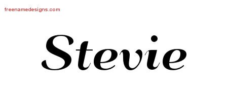 Stevie Art Deco Name Tattoo Designs
