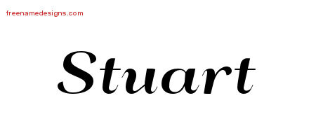 Stuart Art Deco Name Tattoo Designs