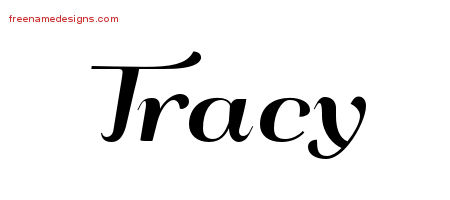 Tracy Art Deco Name Tattoo Designs