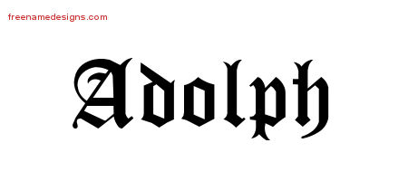Adolph Blackletter Name Tattoo Designs