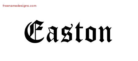 Easton Blackletter Name Tattoo Designs
