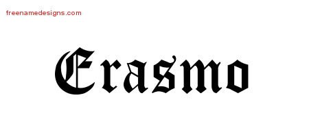 Erasmo Blackletter Name Tattoo Designs