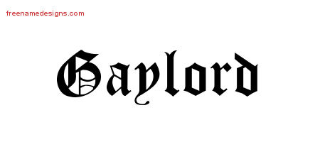 Gaylord Blackletter Name Tattoo Designs
