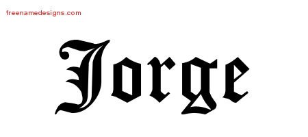 Jorge Blackletter Name Tattoo Designs