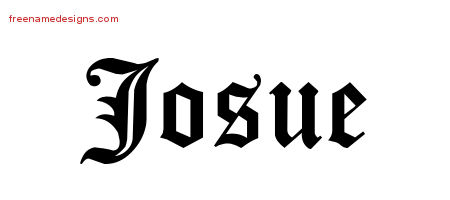 Josue Blackletter Name Tattoo Designs