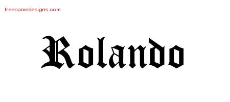 Rolando Blackletter Name Tattoo Designs