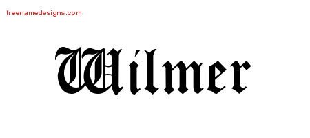 Wilmer Blackletter Name Tattoo Designs