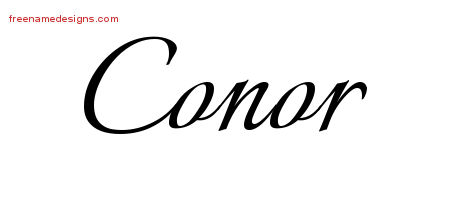 Conor Calligraphic Name Tattoo Designs