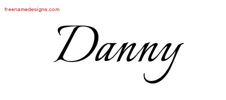 Danny Calligraphic Name Tattoo Designs
