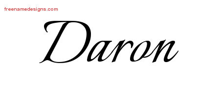 Daron Calligraphic Name Tattoo Designs
