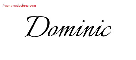 Calligraphic Name Tattoo Designs Dominic Free Graphic - Free Name Designs
