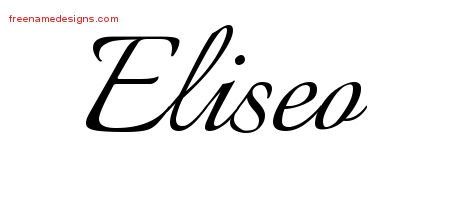 Eliseo Calligraphic Name Tattoo Designs