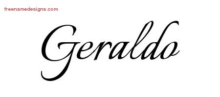Geraldo Calligraphic Name Tattoo Designs