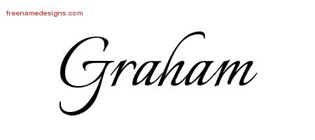 Graham Calligraphic Name Tattoo Designs