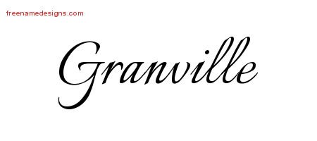 Granville Calligraphic Name Tattoo Designs