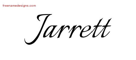 Jarrett Calligraphic Name Tattoo Designs