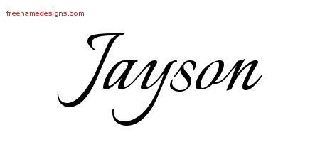 Jayson Calligraphic Name Tattoo Designs