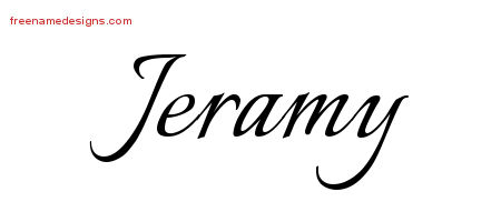 Jeramy Calligraphic Name Tattoo Designs