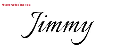 Jimmy Calligraphic Name Tattoo Designs