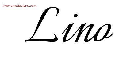 Lino Calligraphic Name Tattoo Designs