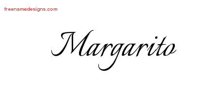 Margarito Calligraphic Name Tattoo Designs