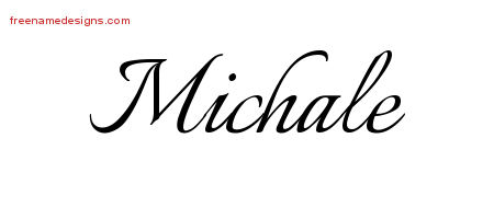 Michale Calligraphic Name Tattoo Designs