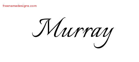 Murray Calligraphic Name Tattoo Designs