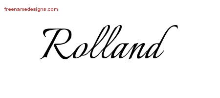 Rolland Calligraphic Name Tattoo Designs