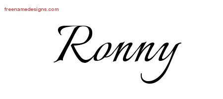 Calligraphic Name Tattoo Designs Ronny Free Graphic - Free Name Designs