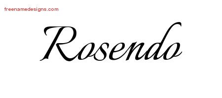 Rosendo Calligraphic Name Tattoo Designs