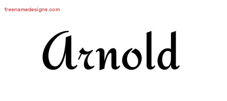 Arnold Calligraphic Stylish Name Tattoo Designs
