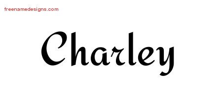 Charley Calligraphic Stylish Name Tattoo Designs