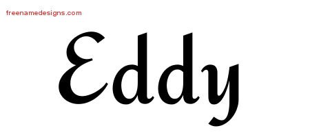 Eddy Calligraphic Stylish Name Tattoo Designs