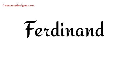 Ferdinand Calligraphic Stylish Name Tattoo Designs
