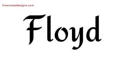 Floyd Calligraphic Stylish Name Tattoo Designs