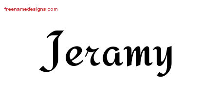 Jeramy Calligraphic Stylish Name Tattoo Designs