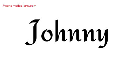Johnny Calligraphic Stylish Name Tattoo Designs
