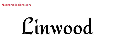 Linwood Calligraphic Stylish Name Tattoo Designs