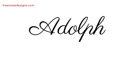 Adolph Classic Name Tattoo Designs