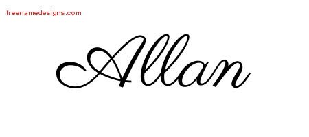Allan Classic Name Tattoo Designs