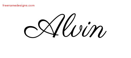 Alvin Classic Name Tattoo Designs