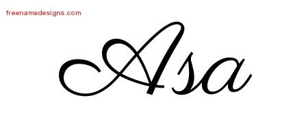 Asa Classic Name Tattoo Designs