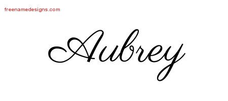 Aubrey Classic Name Tattoo Designs