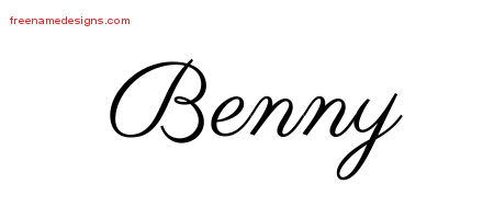 Benny Classic Name Tattoo Designs