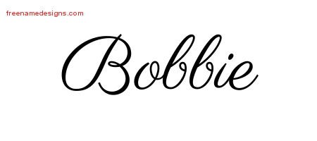 Bobbie Classic Name Tattoo Designs