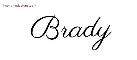 Brady Classic Name Tattoo Designs