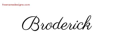 Broderick Classic Name Tattoo Designs